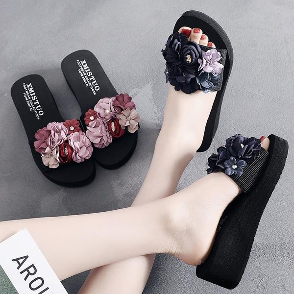 slippers slipper girl summer wear non slip slope heel flip flop high sweet beach shoes sandal large size 34-42, Black
slippers slipper girl summer wear non slip slope heel flip flop high sweet beach shoes sandal large size 34-42, Black