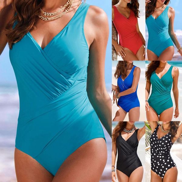 women's swimwear fashion solid color one piece beach suit sea dating swimsuit women vintage conservativ, White;black
women's swimwear fashion solid color one piece beach suit sea dating swimsuit women vintage conservativ, White;black