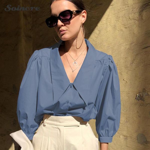 women's blouses & shirts 2021 fashion high street shirt vintage turn down collar casual elegant office lady white long puff sleeve blou
women's blouses & shirts 2021 fashion high street shirt vintage turn down collar casual elegant office lady white long puff sleeve blou