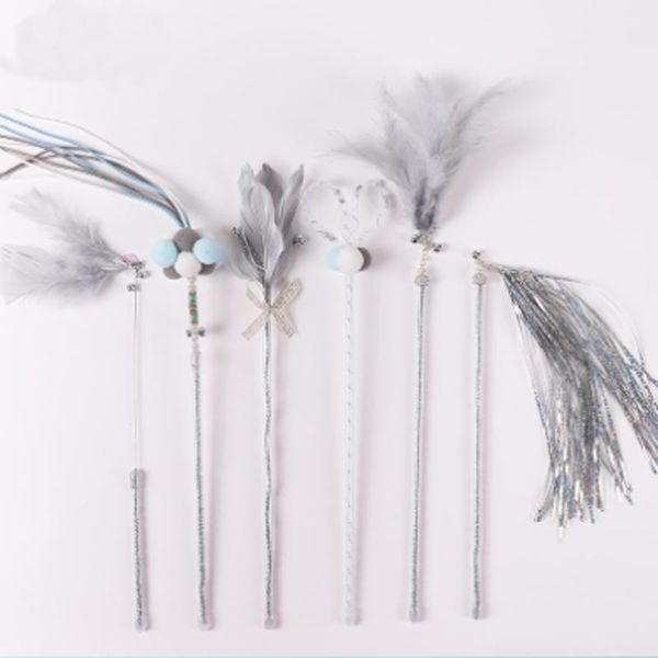 cat toys 6pcs funny stick make a feather tease pole with small bell natural pet toy supplies
cat toys 6pcs funny stick make a feather tease pole with small bell natural pet toy supplies
