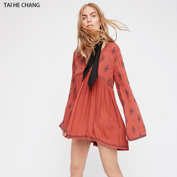 casual dresses women high-end vestidos elegant vintage bohemian runway beach party boho v-neck embroidery loose mini shirt dress, Black;gray
casual dresses women high-end vestidos elegant vintage bohemian runway beach party boho v-neck embroidery loose mini shirt dress, Black;gray