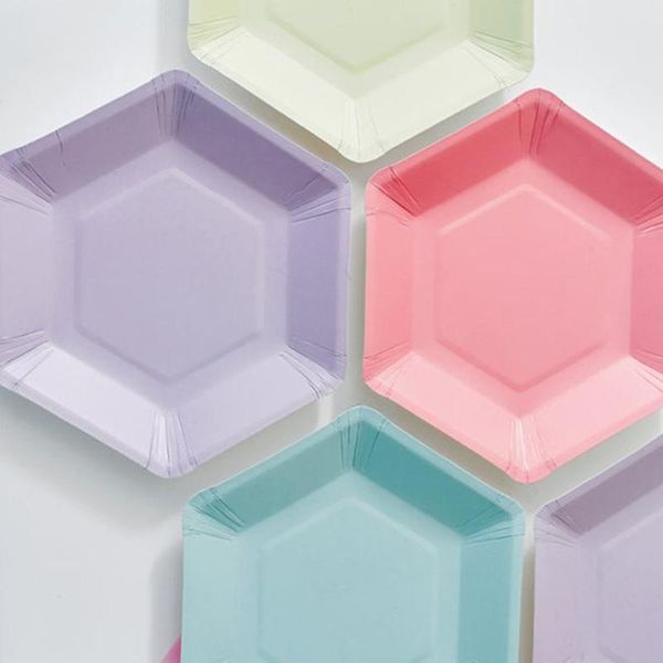 disposable dinnerware tableware plates 7-inch macarons six colors hexagons baby shower children's birthday party decoration
disposable dinnerware tableware plates 7-inch macarons six colors hexagons baby shower children's birthday party decoration