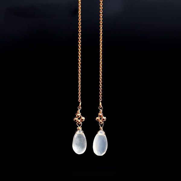 dangle & chandelier daimi 14k gold injection grey moonstone long earrings female simple hand send girlfriend, Silver
dangle & chandelier daimi 14k gold injection grey moonstone long earrings female simple hand send girlfriend, Silver