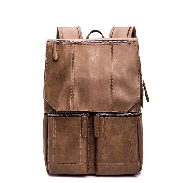 backpack vintage pu leather multi pockets mens college student rucksack usb charging travel cloth schoolbag df402
backpack vintage pu leather multi pockets mens college student rucksack usb charging travel cloth schoolbag df402