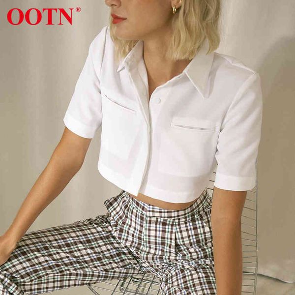 ootn white short women short sleeve shirts with pocket elegant plain blouse female office workwear spring summer 210413
ootn white short women short sleeve shirts with pocket elegant plain blouse female office workwear spring summer 210413