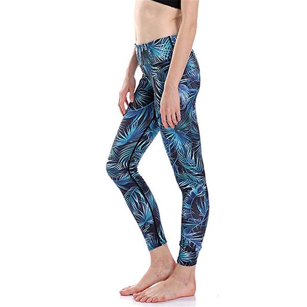 women's leggings women leaves print fitness quick dry exercise high waist full length energy pants trousers ropa mujer, Black
women's leggings women leaves print fitness quick dry exercise high waist full length energy pants trousers ropa mujer, Black