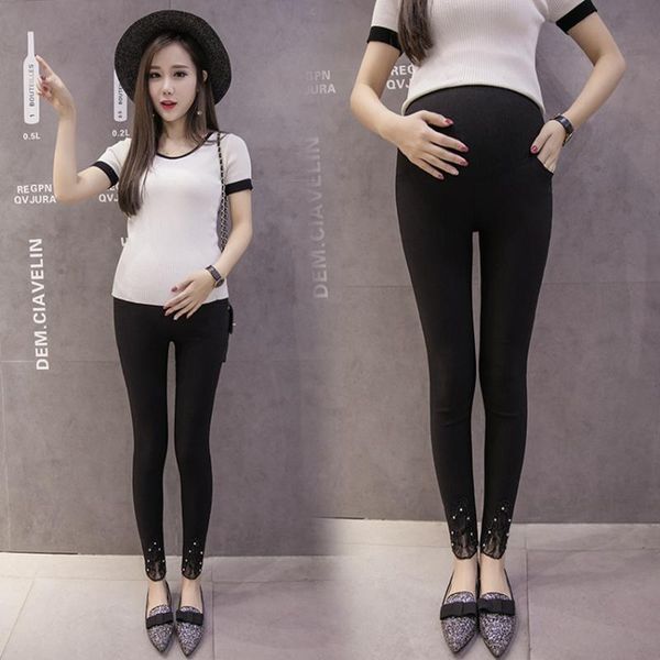 maternity bottoms autumn korean version of cotton lace side pregnant women pants 2021 fashion pregnancy thin section stomach lift, White
maternity bottoms autumn korean version of cotton lace side pregnant women pants 2021 fashion pregnancy thin section stomach lift, White