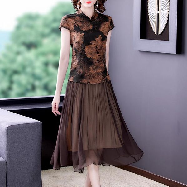 casual dresses coigarsam women dress summer 2022 vintage print full sleeve stand neck ga color vestidos robe, Black;gray
casual dresses coigarsam women dress summer 2022 vintage print full sleeve stand neck ga color vestidos robe, Black;gray