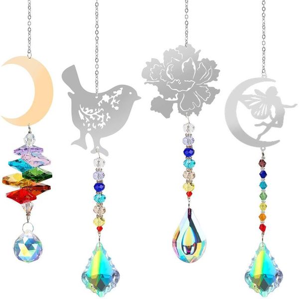 decorative objects & figurines 4 pcs colorful rainbow maker sun catchers with crystals suncatcher hanging prisms decor glass for home garden
decorative objects & figurines 4 pcs colorful rainbow maker sun catchers with crystals suncatcher hanging prisms decor glass for home garden