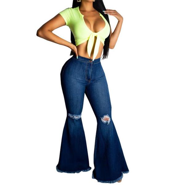 women flare jeans ripped wide leg denim trousers vintage bell bottom high waist pants ladies push up calca women's, Blue
women flare jeans ripped wide leg denim trousers vintage bell bottom high waist pants ladies push up calca women's, Blue