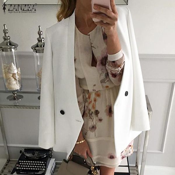 women's suits & blazers 2022 fashion solid coats women casual blazer elegant ol suit outwear female stylish white cardigans oversized, White;black
women's suits & blazers 2022 fashion solid coats women casual blazer elegant ol suit outwear female stylish white cardigans oversized, White;black