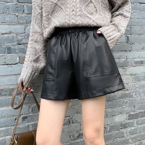 elastic high waist wide leg biker shorts autumn pu leather women plus size femme casual ladies black women's, White;black
elastic high waist wide leg biker shorts autumn pu leather women plus size femme casual ladies black women's, White;black
