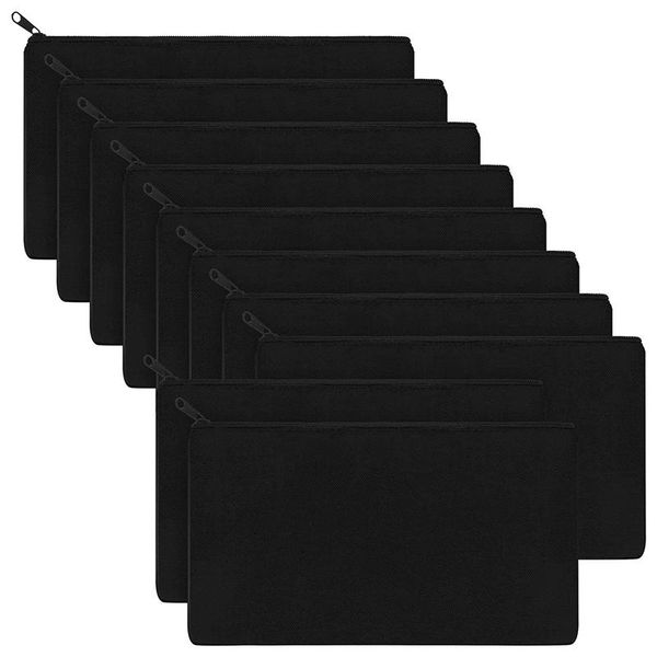 pencil bags 10pcs canvas zipper pouch makeup case blank diy craft for travel school, black
pencil bags 10pcs canvas zipper pouch makeup case blank diy craft for travel school, black