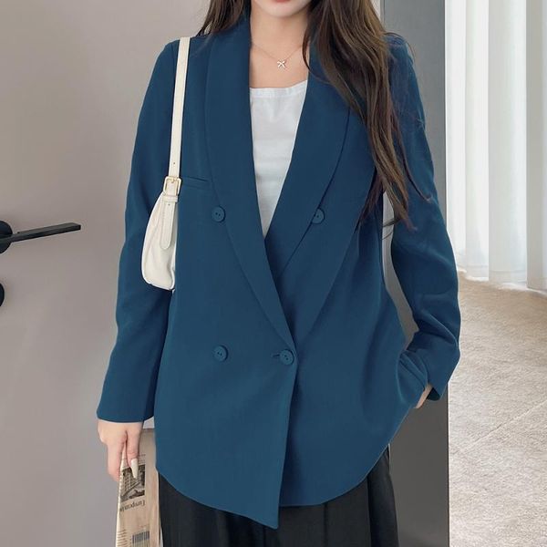 women's suits & blazers elegant 2021 women loose autumn double breasted blazer jackets female coat office ladies casual outerwear wb125, White;black
women's suits & blazers elegant 2021 women loose autumn double breasted blazer jackets female coat office ladies casual outerwear wb125, White;black