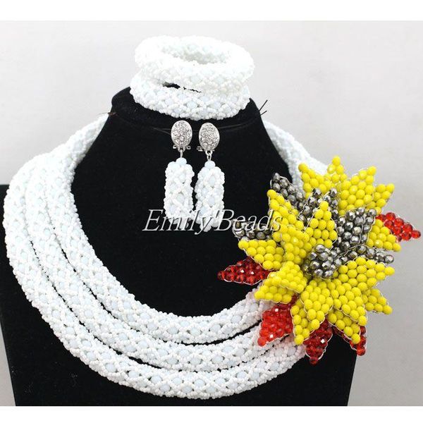 earrings & necklace 2021 white beaded african fashion jewelry set handmade flower chunky costume bridal aij962, Silver
earrings & necklace 2021 white beaded african fashion jewelry set handmade flower chunky costume bridal aij962, Silver