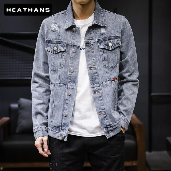 spring autumn jean jackets men's hole patchwork denim male youth korean washed casual jacket for men outer wear, Black;brown
spring autumn jean jackets men's hole patchwork denim male youth korean washed casual jacket for men outer wear, Black;brown