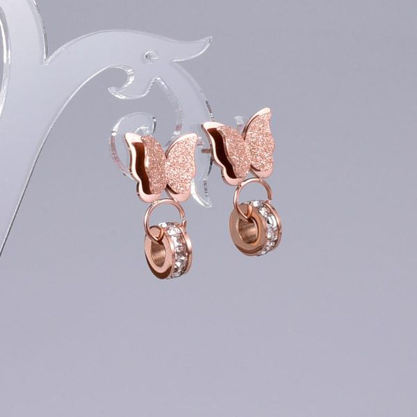 stud wholesale fashion jewelry rose gold frosted butterfly earrings hanging crystal titanium steel woman for women party gif, Golden;silver
stud wholesale fashion jewelry rose gold frosted butterfly earrings hanging crystal titanium steel woman for women party gif, Golden;silver
