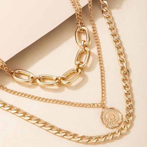 chains tocona punk heavy metal coin geometry pendant neckalce for women thick chain alloy adjustable jewelry accessories 17378, Silver
chains tocona punk heavy metal coin geometry pendant neckalce for women thick chain alloy adjustable jewelry accessories 17378, Silver