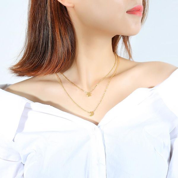 chokers women's layered chain choker necklace moon and stars charm pendants gifts for girls lady, Golden;silver
chokers women's layered chain choker necklace moon and stars charm pendants gifts for girls lady, Golden;silver