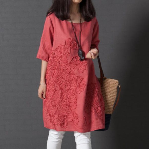 women's blouses & shirts vintage summer women casual loose o neck embroidery blouse short sleeve large for female plus size s-3xl, White
women's blouses & shirts vintage summer women casual loose o neck embroidery blouse short sleeve large for female plus size s-3xl, White