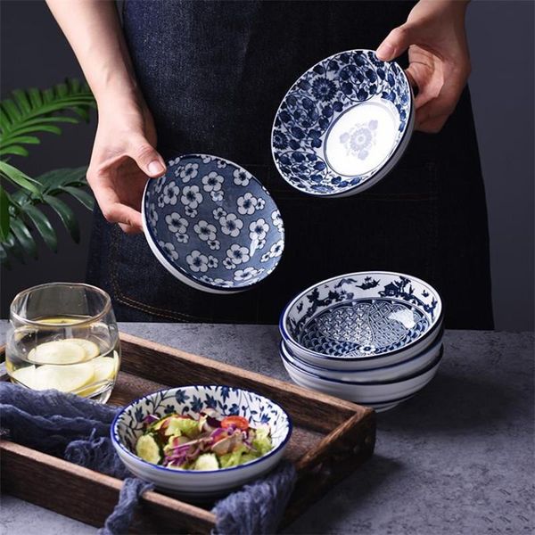 japanese ceramic hand painted salad rice bowls retro blue and white porcelain household restaurant soup noodle kitchen tableware
japanese ceramic hand painted salad rice bowls retro blue and white porcelain household restaurant soup noodle kitchen tableware