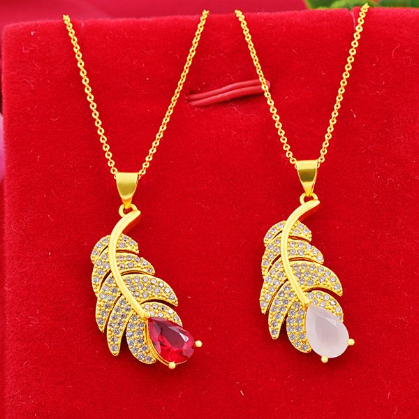 feather shaped women pendant chain 18k yellow gold filled cubic zirconia inlaid charm female jewelry, Silver
feather shaped women pendant chain 18k yellow gold filled cubic zirconia inlaid charm female jewelry, Silver
