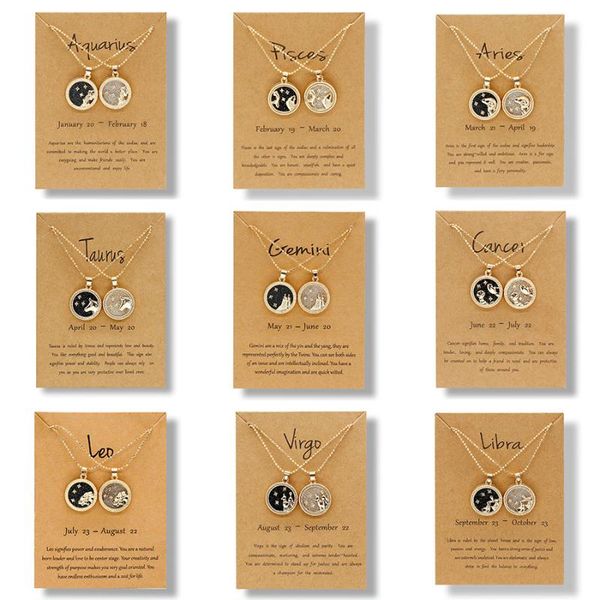 pendant necklaces 2pcs gold rose day and night twelve constellation zodiac couple necklace charm jewelry gift for lover, Silver
pendant necklaces 2pcs gold rose day and night twelve constellation zodiac couple necklace charm jewelry gift for lover, Silver