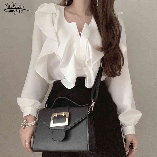 spring white long sleeve shirt blouse elegant ruffles women clothing v-neck solid blusas mujer de moda verano 13342 210521
spring white long sleeve shirt blouse elegant ruffles women clothing v-neck solid blusas mujer de moda verano 13342 210521