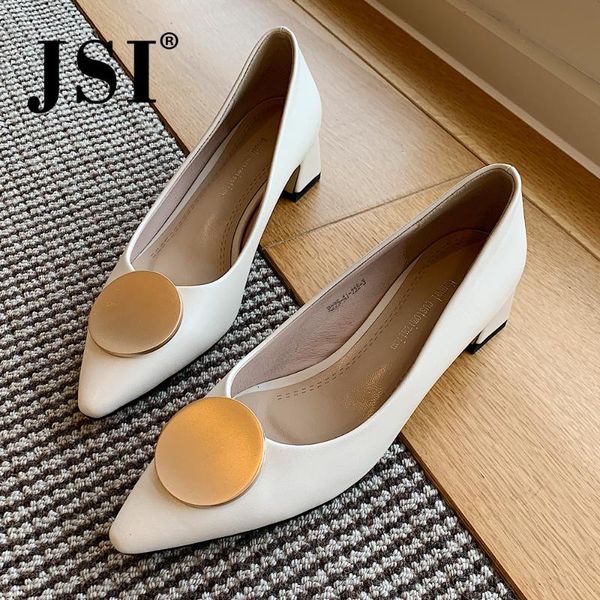 dress shoes jsi pointed toe women's pumps circle metal decoration office ladies silk shallow handmade elegant jo507, Black
dress shoes jsi pointed toe women's pumps circle metal decoration office ladies silk shallow handmade elegant jo507, Black