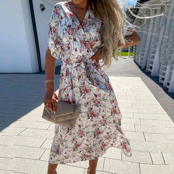 summer elegant floral print boho women dress long v neck lace up belted party casual short sleeve beach, Black;gray
summer elegant floral print boho women dress long v neck lace up belted party casual short sleeve beach, Black;gray