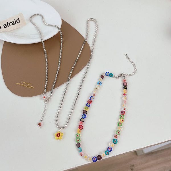 chains three-piece fashion stacking necklace handmade beaded colorful glass flower layered clavicle chain jewelry wholesale, Silver
chains three-piece fashion stacking necklace handmade beaded colorful glass flower layered clavicle chain jewelry wholesale, Silver