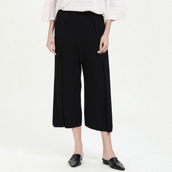women's pants & capris lady loose pleated high waist summer fashionable black wide leg, Black;white
women's pants & capris lady loose pleated high waist summer fashionable black wide leg, Black;white