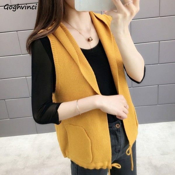 women's vests sweater vest women hooded solid loose lace up korean style knit all-match autumn womens outwear pockets leisure chic ulzz, Black;white
women's vests sweater vest women hooded solid loose lace up korean style knit all-match autumn womens outwear pockets leisure chic ulzz, Black;white