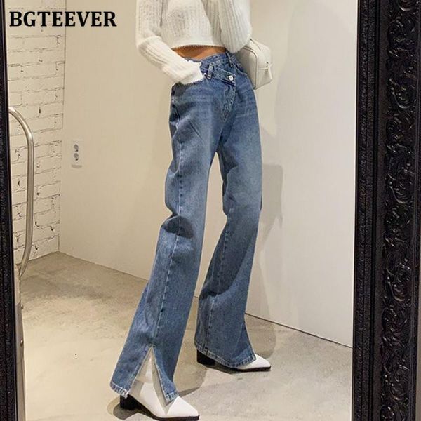 women's jeans bgteever casual asymmetric high waist straight for women side split denim blue trousers female long pantalon femme 1v2o
women's jeans bgteever casual asymmetric high waist straight for women side split denim blue trousers female long pantalon femme 1v2o