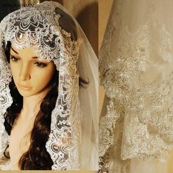 bridal veils 3m lace appliques edge bling sequin veil long wedding chic shiny accessories, Black
bridal veils 3m lace appliques edge bling sequin veil long wedding chic shiny accessories, Black