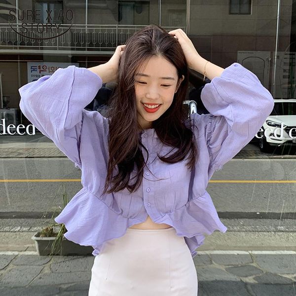 women's blouses & shirts 2021 cardigan o neck ladies autumn lantern sleeve cotton women casual single breasted solid blouse 10153, White
women's blouses & shirts 2021 cardigan o neck ladies autumn lantern sleeve cotton women casual single breasted solid blouse 10153, White