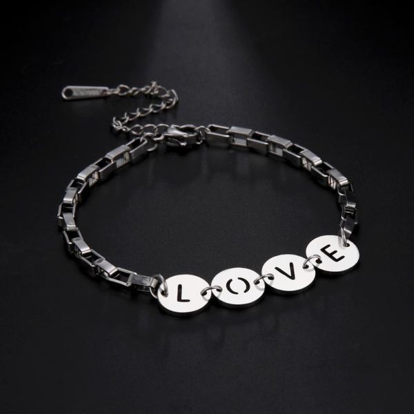 link, chain fishhook love letter rose gold color bracelet bangle hollow stainless steel gift for woman man couple fashion jewelry, Black
link, chain fishhook love letter rose gold color bracelet bangle hollow stainless steel gift for woman man couple fashion jewelry, Black