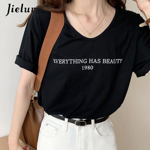 women's t-shirt letter print women t-shirts female korean style o-neck black womens summer loose comfortable white s-xl
women's t-shirt letter print women t-shirts female korean style o-neck black womens summer loose comfortable white s-xl