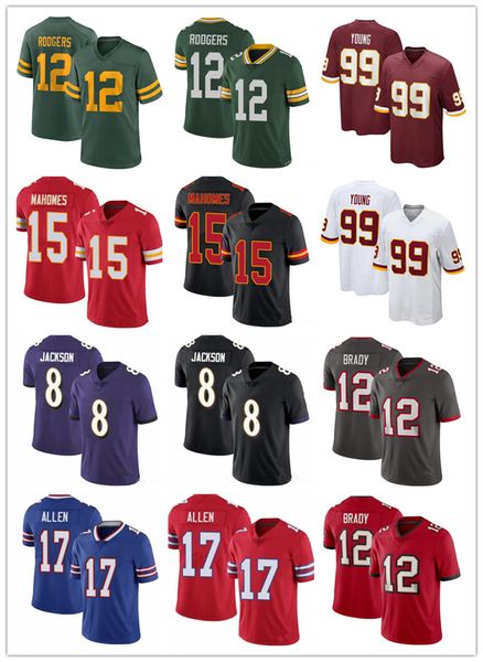 men women youth football jerseys 15 patrick mahomes 8 lamar jackson 17 josh allen 12 tom brady 12 aaron rodgers 99 chase young jersey stitch, Black;red
men women youth football jerseys 15 patrick mahomes 8 lamar jackson 17 josh allen 12 tom brady 12 aaron rodgers 99 chase young jersey stitch, Black;red