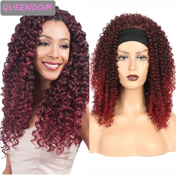 kinky curly headband wig 16 inch burgundy afro curly synthetic headwrap wig natural heat resistant cosplay turban wigs for women, Black
kinky curly headband wig 16 inch burgundy afro curly synthetic headwrap wig natural heat resistant cosplay turban wigs for women, Black