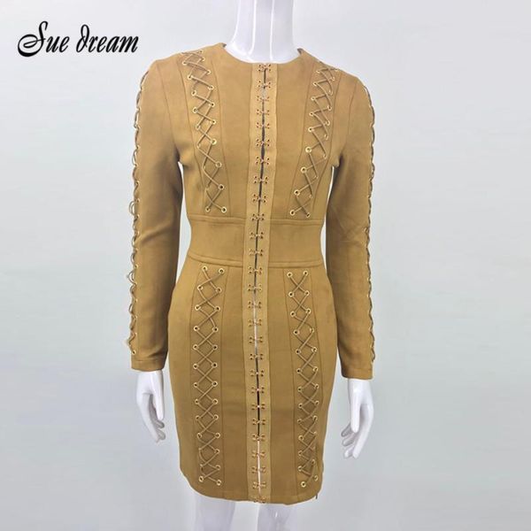 women summer faux suede dress brown lace up detail long sleeve lady celebrity cocktail party retro casual dresses, Black;gray
women summer faux suede dress brown lace up detail long sleeve lady celebrity cocktail party retro casual dresses, Black;gray