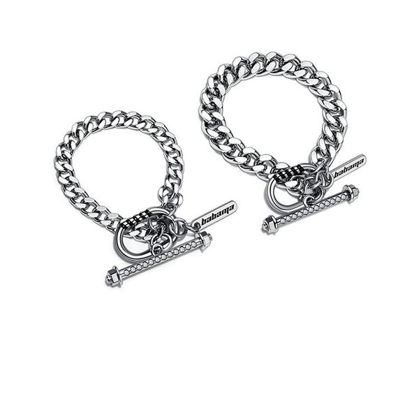 charm bracelets original cuban men's bracelet fashion luxury couple universal women's gift, Golden;silver