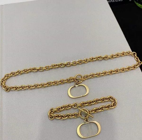 fashion chains gold color necklaces bracelets designer letter women party wedding charm jewelry set necklace gift hip hop bracelet jewelry, Silver
fashion chains gold color necklaces bracelets designer letter women party wedding charm jewelry set necklace gift hip hop bracelet jewelry, Silver