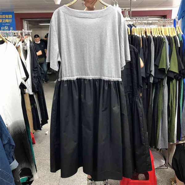 black big size vacation casual shirring spliced fack two belt ruffles dress o-neck short sleeve fashion summer 16f1348 210510, Black;gray
black big size vacation casual shirring spliced fack two belt ruffles dress o-neck short sleeve fashion summer 16f1348 210510, Black;gray