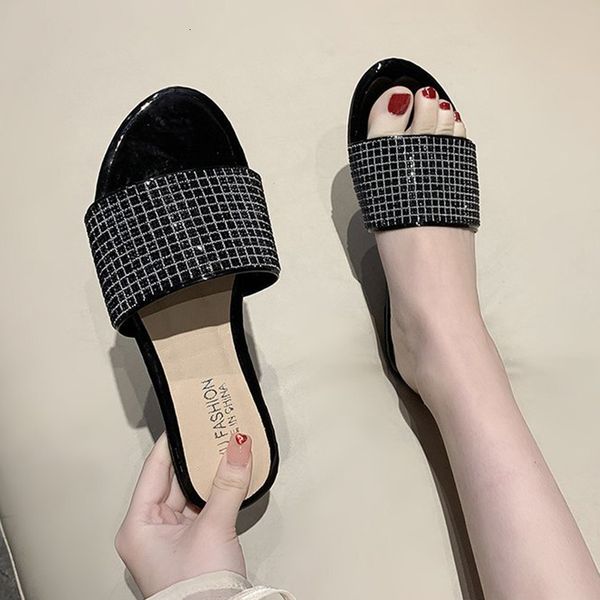 slippers lucyever crystal non-slip women 2021 summer fashion glitter soft bottom slides woman comfortable beach shoes flip flop pt, Black
slippers lucyever crystal non-slip women 2021 summer fashion glitter soft bottom slides woman comfortable beach shoes flip flop pt, Black