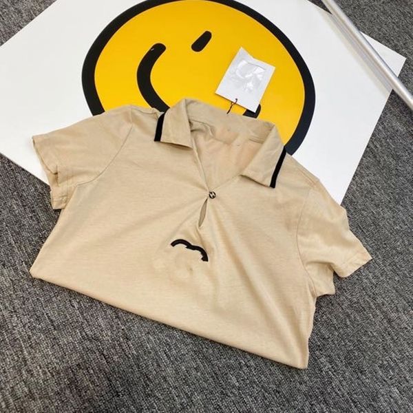 spring and summer new fragrance milk tea 21 color polo collar short sleeve vintage tee trend women's slim fit, Gray
spring and summer new fragrance milk tea 21 color polo collar short sleeve vintage tee trend women's slim fit, Gray