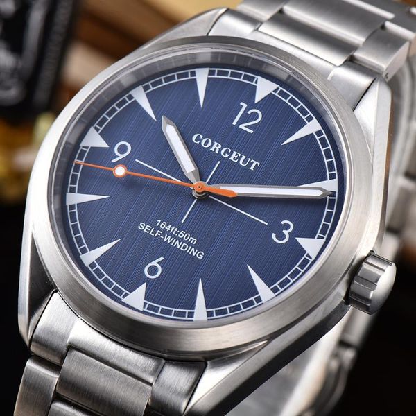 wristwatches corgeut mens watch nh35 miyota8215 automatic mechanical 41mm blue dial stainless steel band wristwatch sapphire glass waterproo, Slivery;brown
wristwatches corgeut mens watch nh35 miyota8215 automatic mechanical 41mm blue dial stainless steel band wristwatch sapphire glass waterproo, Slivery;brown