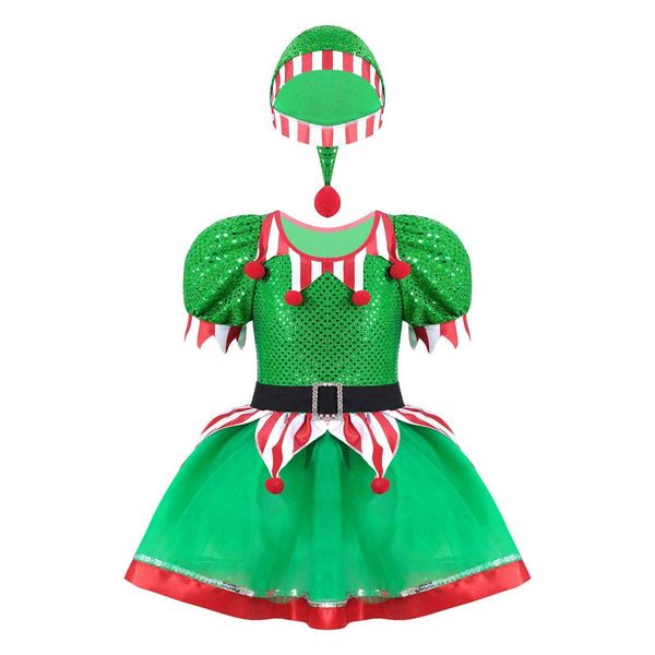 kids girls christmas elf costume xmas sequins pompoms adorned fancy party mesh tutu dress with hat new year carnival dress up g1026, Red;yellow
kids girls christmas elf costume xmas sequins pompoms adorned fancy party mesh tutu dress with hat new year carnival dress up g1026, Red;yellow