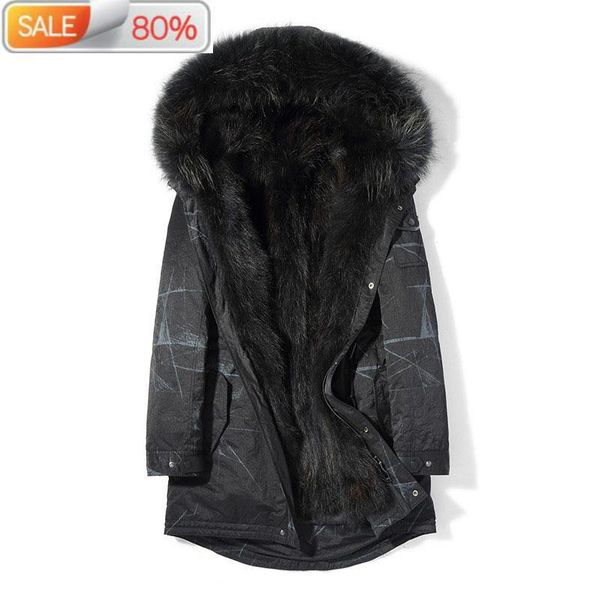 men's leather & faux natural coat winter jacket real raccoon fur collar warm parka men clothes winterjas heren p1a033 nd776, Black
men's leather & faux natural coat winter jacket real raccoon fur collar warm parka men clothes winterjas heren p1a033 nd776, Black