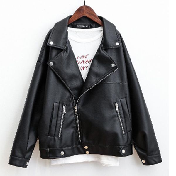 women's jackets 2021 autumn pu loose ladies small leather korean version of the self-cultivation motorcycle jacket coat le68, Black;brown
women's jackets 2021 autumn pu loose ladies small leather korean version of the self-cultivation motorcycle jacket coat le68, Black;brown